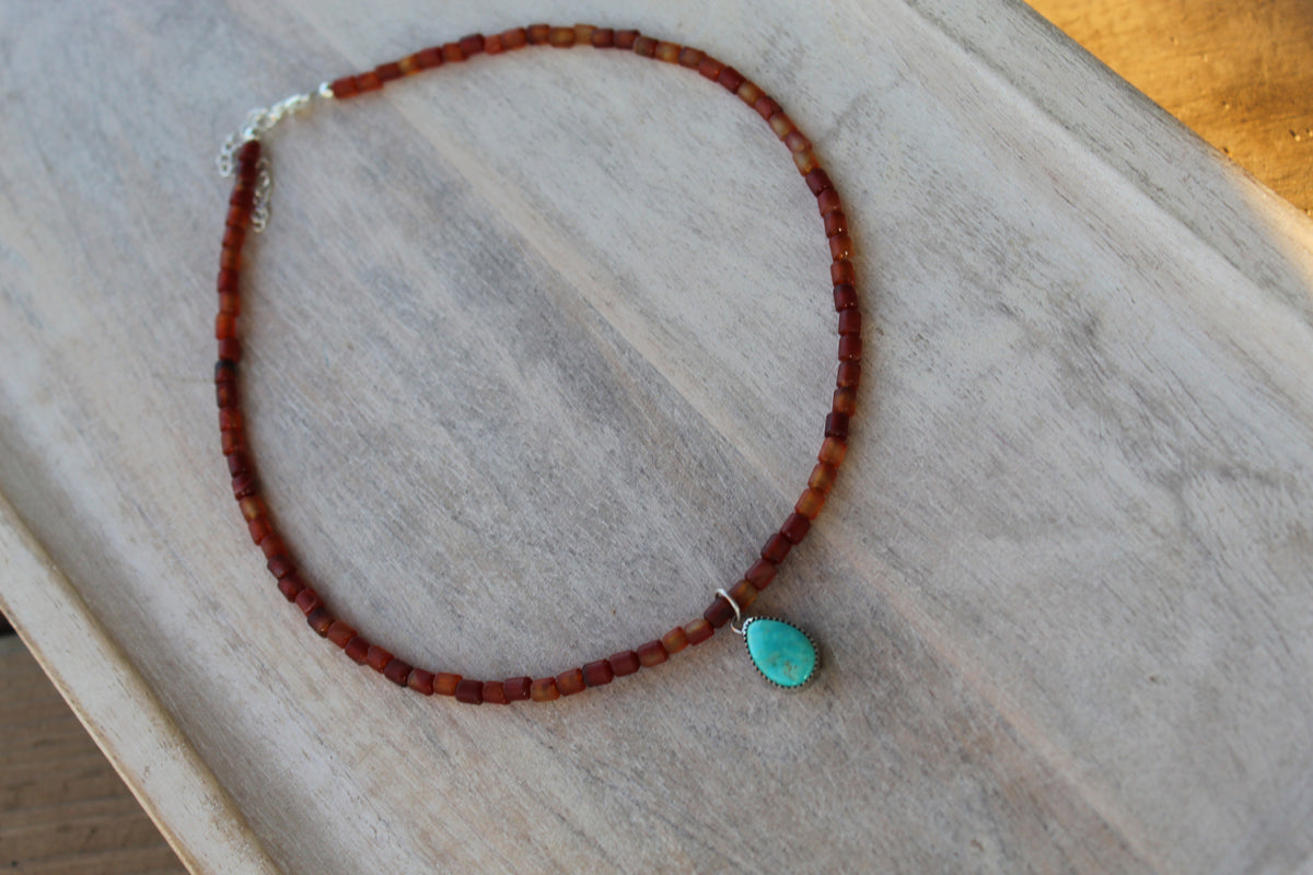 Beaded Pendant Necklace (no. 62)