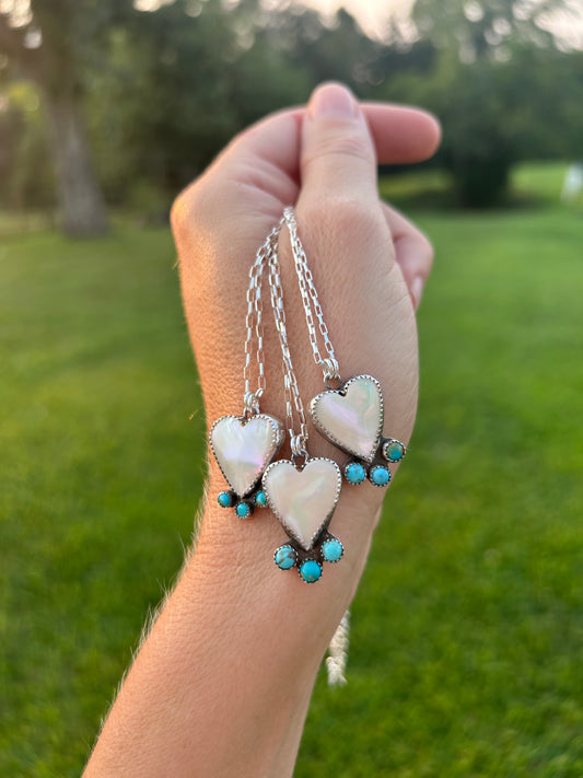 Pearl Heart Pendant Necklace