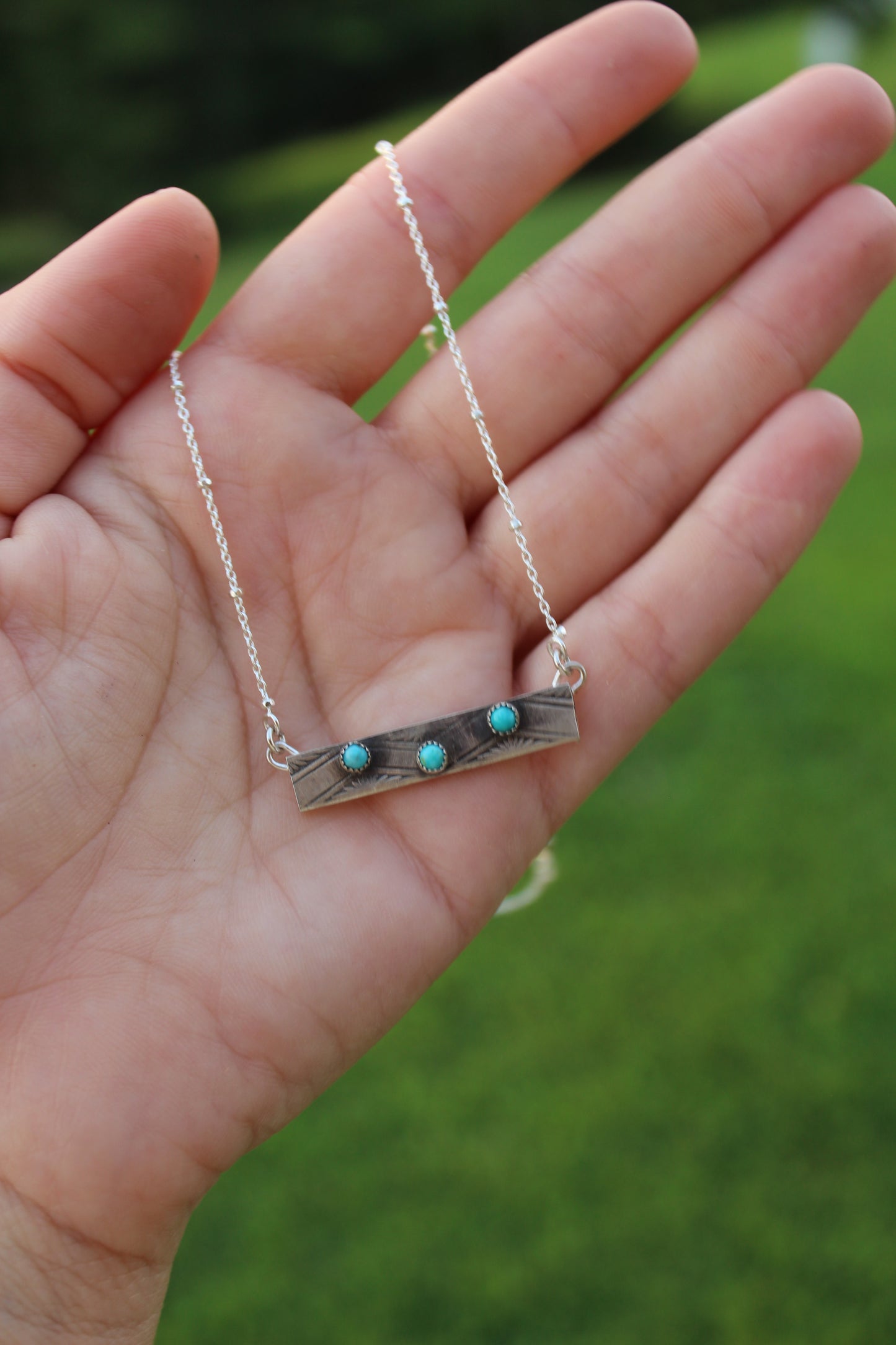 Turquoise Bar Necklace