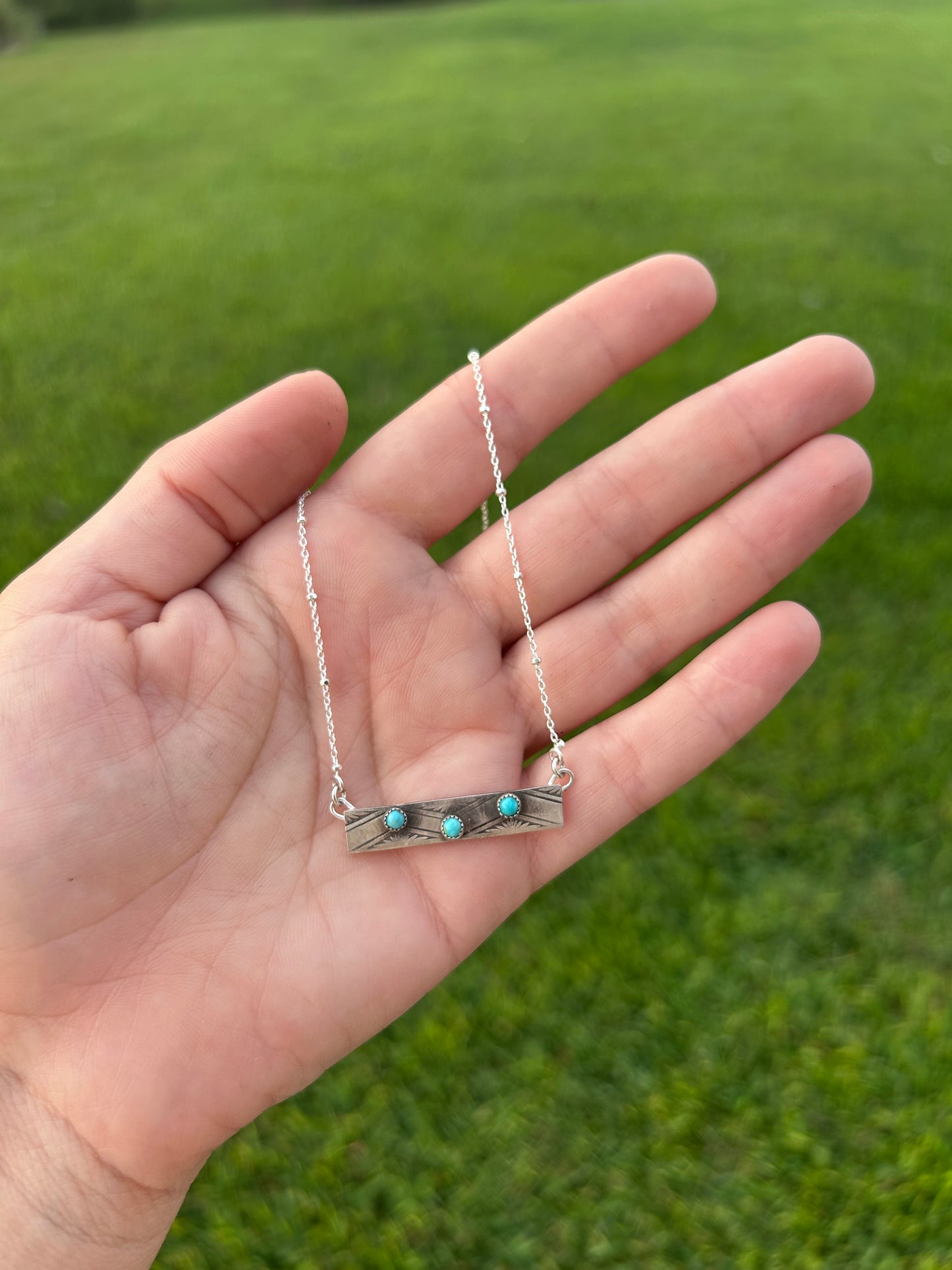 Turquoise Bar Necklace