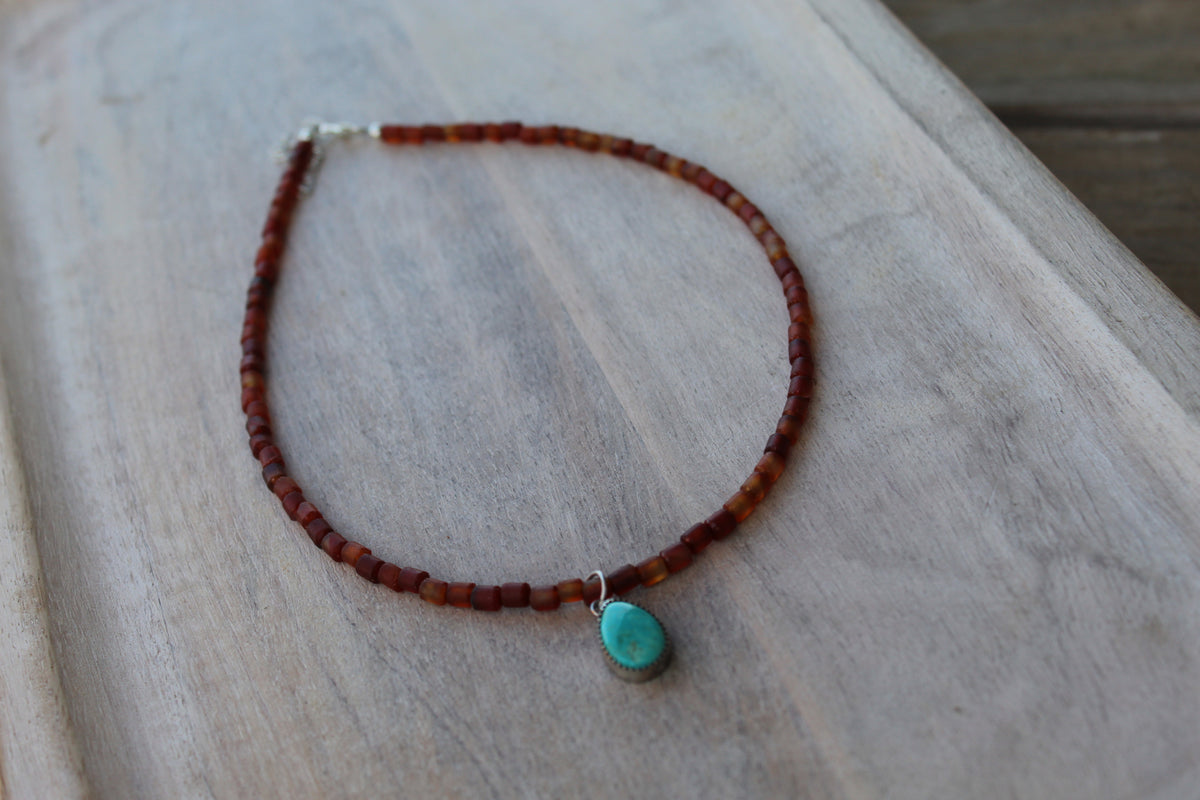 Beaded Pendant Necklace (no. 62)