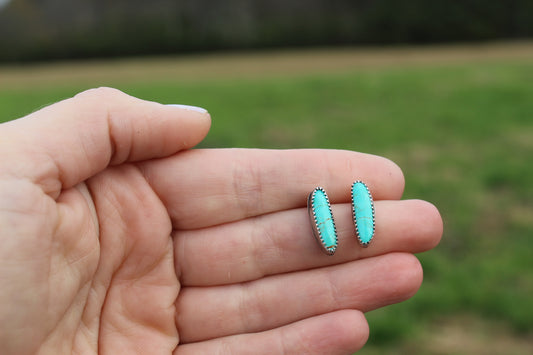 Turquoise Stud Earrings (No. 37)