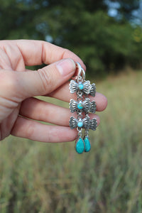 Boho Bow Turquoise Earrings