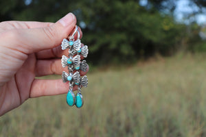Boho Bow Turquoise Earrings