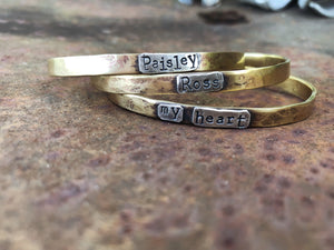Custom Mixed Metal Cuff Bracelets
